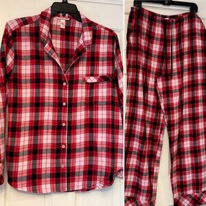 Victoria's Secret Red and Black Checkered Pajama Set